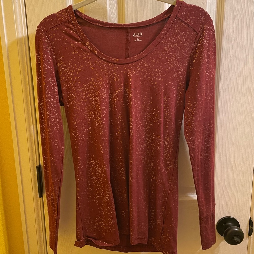 Red/Gold Long Sleeve A.N.A Women’s Shirt (XS)